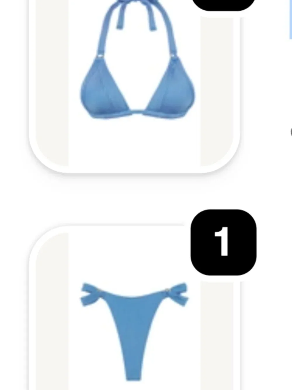 Monday Swimwear Morocco Top & Bottom - Dream Blue Wide Rib